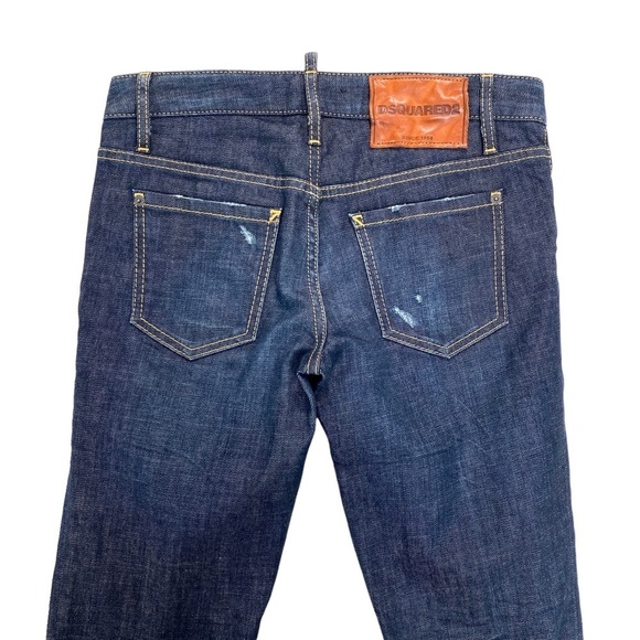 DSQUARED2 Medium Waist Ankle Zip Skinny Jeans In Dark Indigo Size IT40 / US4 - Picture 5 of 11